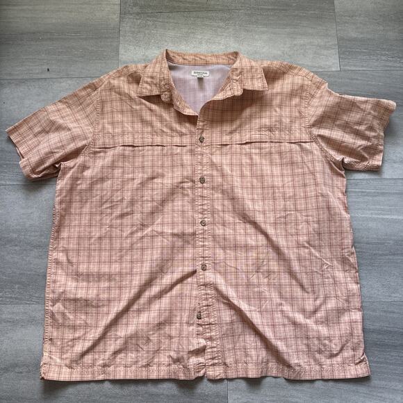 St. John's Bay Shirt Mens 3XL Cape Back Button Up Fishing Vented Outdoor Orange - Picture 1 of 5